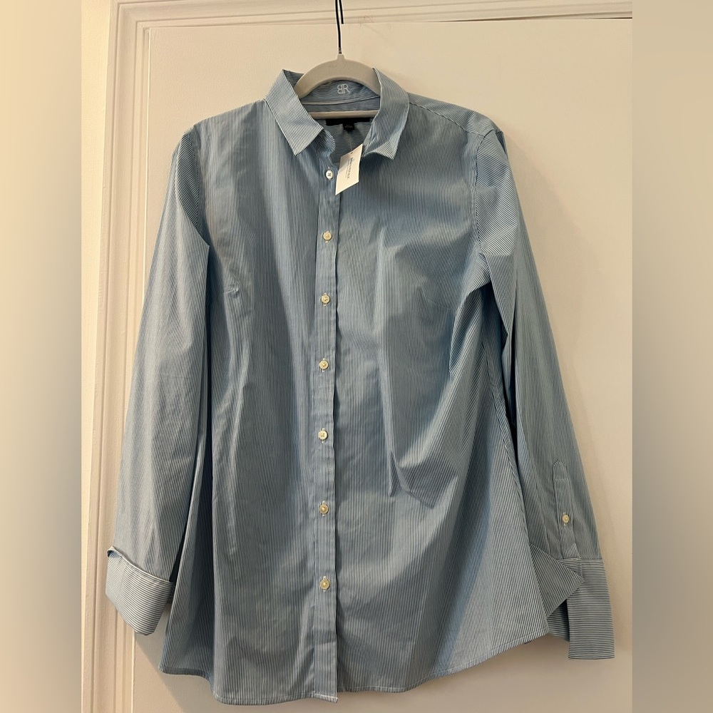 Banana Republic women Riley shirt size 12 97% cotton